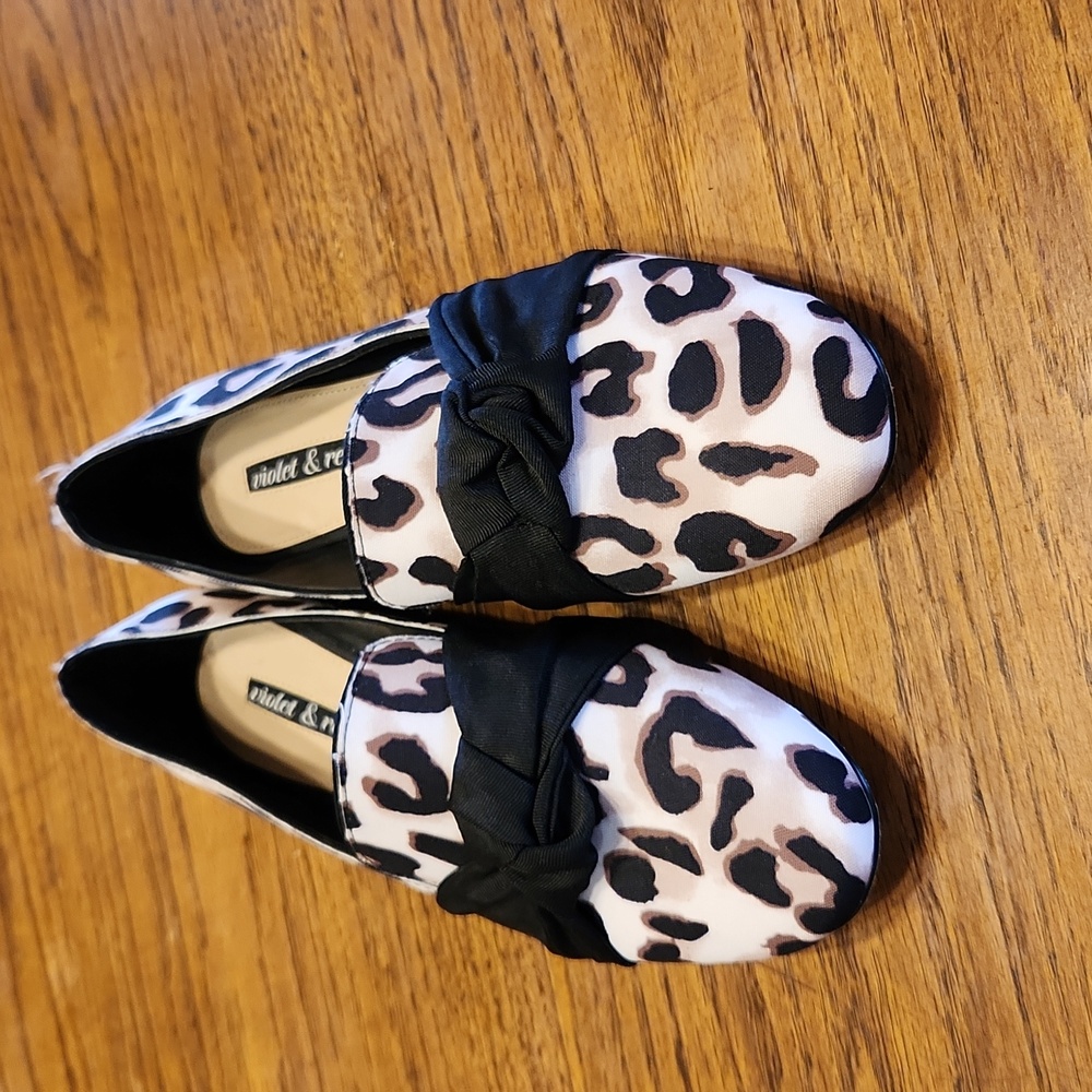 Violet & Red Leopard Flats Size 7